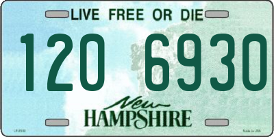 NH license plate 1206930