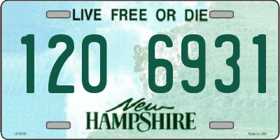 NH license plate 1206931