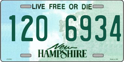 NH license plate 1206934