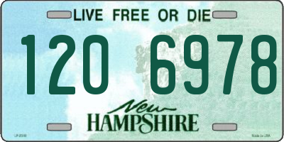 NH license plate 1206978