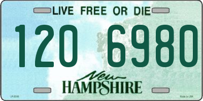 NH license plate 1206980