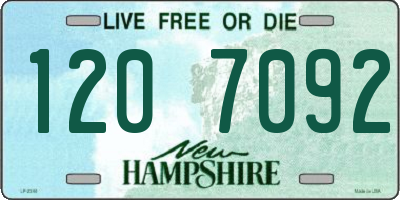 NH license plate 1207092
