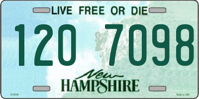 NH license plate 1207098