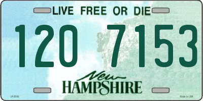 NH license plate 1207153