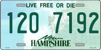 NH license plate 1207192
