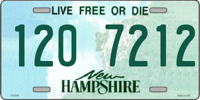 NH license plate 1207212