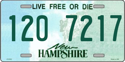 NH license plate 1207217