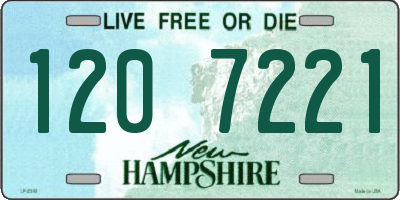 NH license plate 1207221