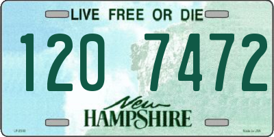 NH license plate 1207472