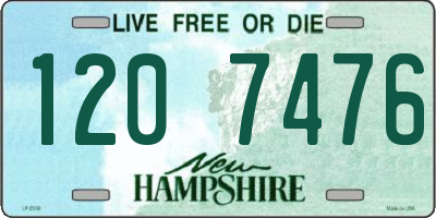 NH license plate 1207476