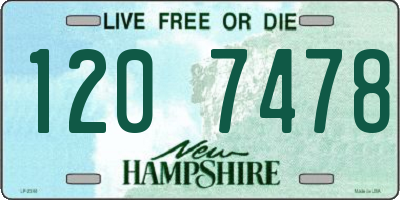 NH license plate 1207478