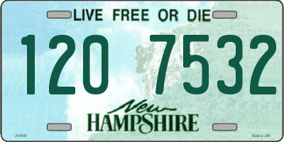 NH license plate 1207532