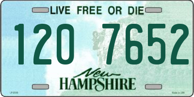 NH license plate 1207652