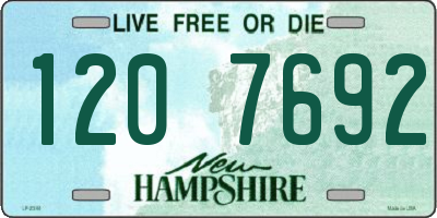 NH license plate 1207692