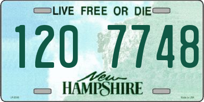 NH license plate 1207748