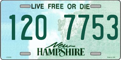 NH license plate 1207753