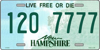 NH license plate 1207777
