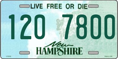 NH license plate 1207800