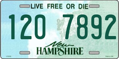 NH license plate 1207892