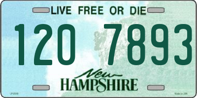 NH license plate 1207893