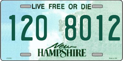 NH license plate 1208012