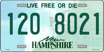 NH license plate 1208021