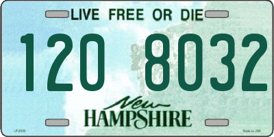 NH license plate 1208032