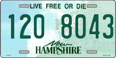 NH license plate 1208043