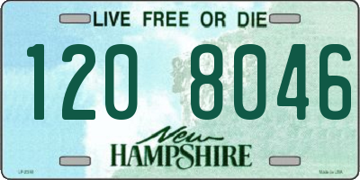 NH license plate 1208046