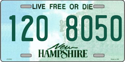 NH license plate 1208050