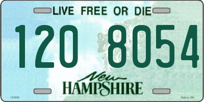 NH license plate 1208054