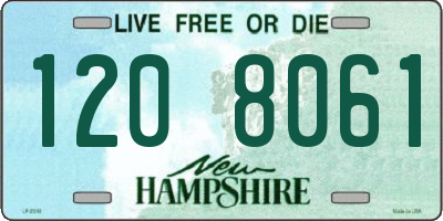 NH license plate 1208061
