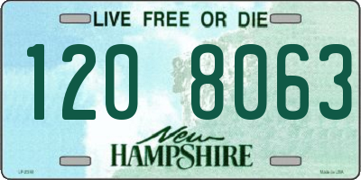 NH license plate 1208063