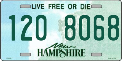 NH license plate 1208068