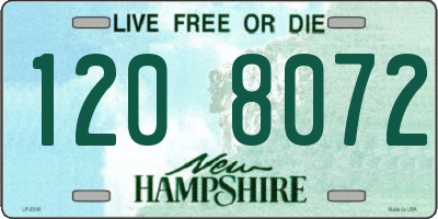 NH license plate 1208072