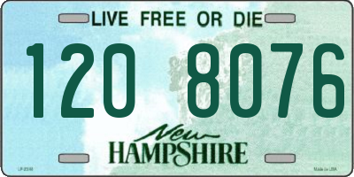NH license plate 1208076