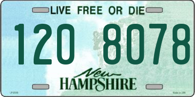 NH license plate 1208078