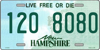 NH license plate 1208080