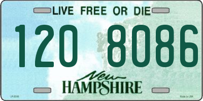 NH license plate 1208086