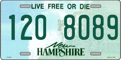 NH license plate 1208089