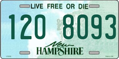 NH license plate 1208093