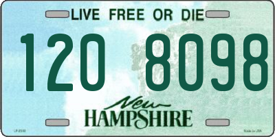 NH license plate 1208098