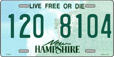 NH license plate 1208104