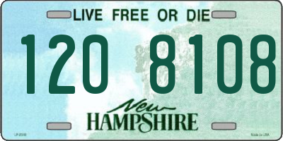 NH license plate 1208108