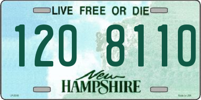 NH license plate 1208110
