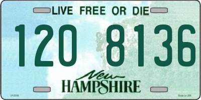 NH license plate 1208136