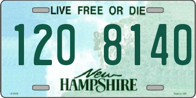NH license plate 1208140