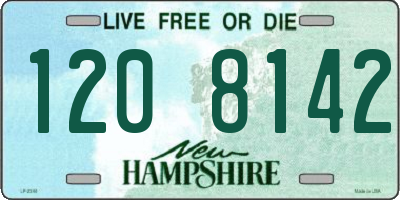 NH license plate 1208142