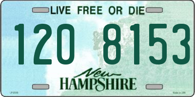NH license plate 1208153