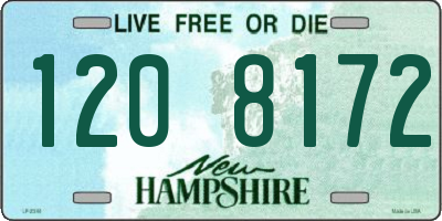 NH license plate 1208172